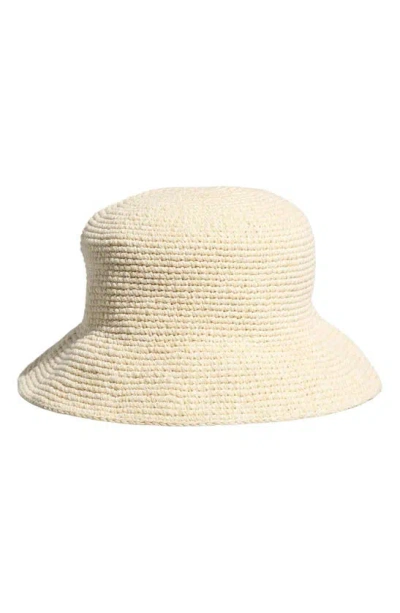 Madewell Crochet Bucket Hat In Sand