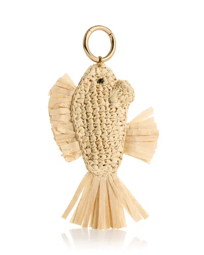 Madewell Crochet Fish Bag Charm In Neutral
