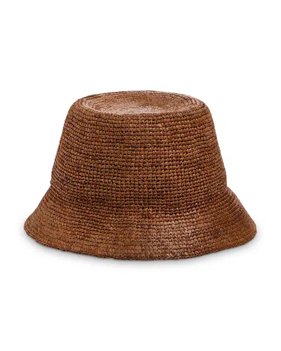 Madewell Crochet Raffia Straw Sun Hat In Brown