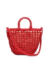 Madewell The Crocheted Shoulder Bag In Bright Poppy