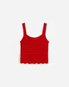 Madewell Crochet-stitch Cotton Sweater Tank