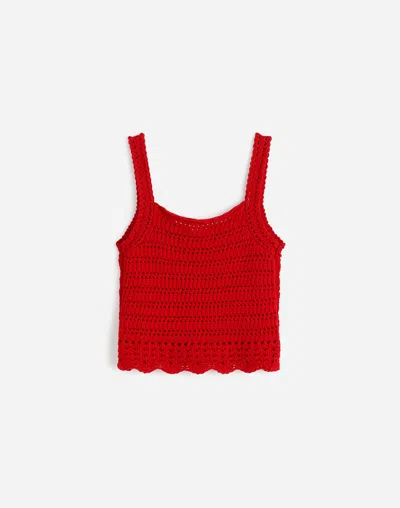 Madewell Crochet-stitch Cotton Sweater Tank