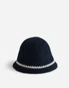 Madewell Crocheted Bucket Hat In Dark Navy