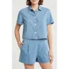 Madewell Crop Chambray Button-up Shirt