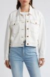 Madewell Crop Denim Jacket In Tile White