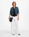 Madewell Crop Denim Trucker Jacket In Croswell Wash