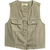 Madewell Crop Denim Vest