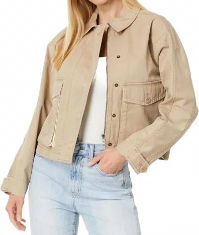 Madewell Cropped Cargo Jacket In Dark Oat In Brown