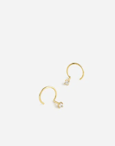 Madewell Crystal Ilusion Stud Earrings In Gold
