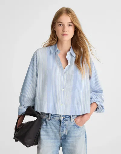 Madewell Curve-hem Shirt In Multi