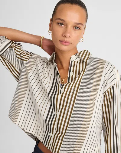 Madewell Curve-hem Shirt In Multi