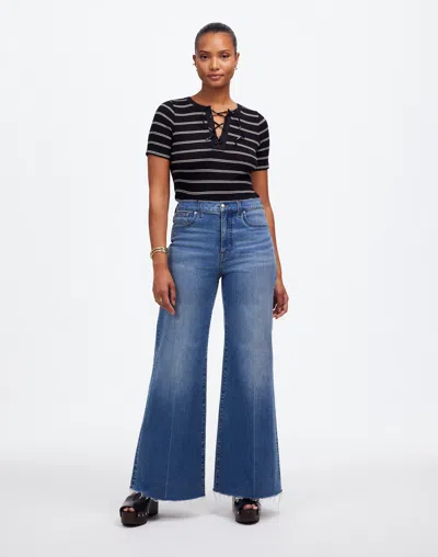 Madewell Curvy Flared Wide-leg Jeans In Oneida Wash
