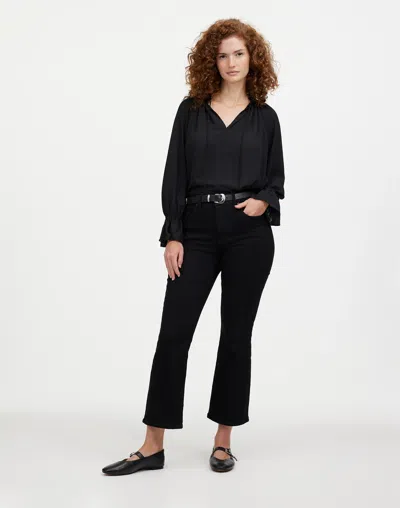 Madewell Curvy Kick Out Crop Jeans In Black Rinse Wash