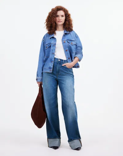 Madewell Curvy Superwide-leg Jeans In Fannin Wash