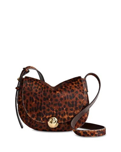 Madewell Dakota Leopard Print Calf Hair Saddle Bag In Animal Print
