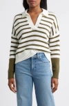 Madewell Daphne Clean Coloblock Polo Sweater