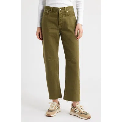 Madewell Darted Barrel Jeans In Green