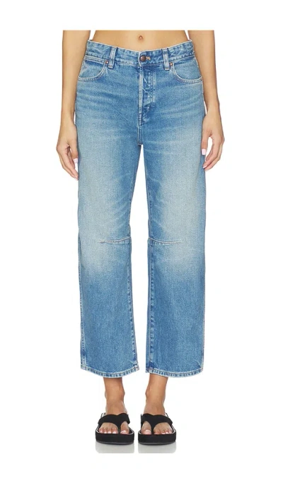 Madewell Darted Barrel Jeans In Blue