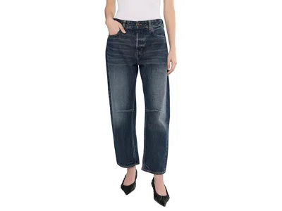 Madewell Darted Barrel Leg Jeans In Danver Wash In Blue