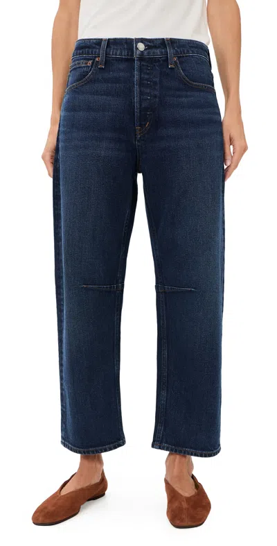 Madewell Darted Petite Barrel Jeans Midnight Stone Wash