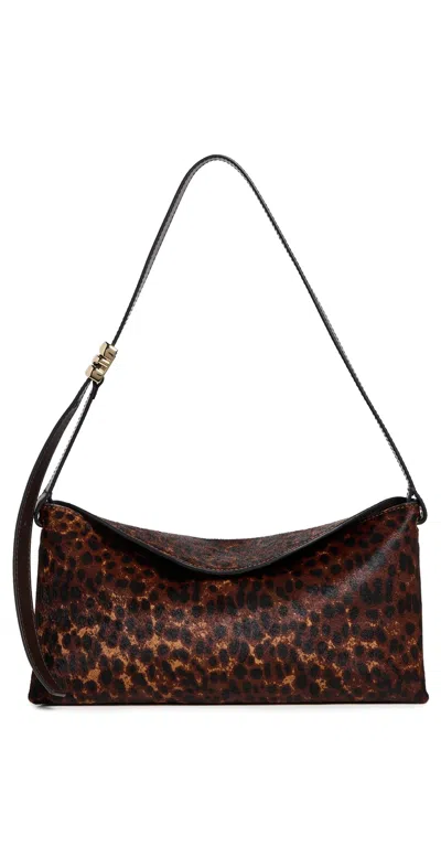 Madewell Date Night Party Leopard Shoulder Bag Caramel Multi In Animal Print
