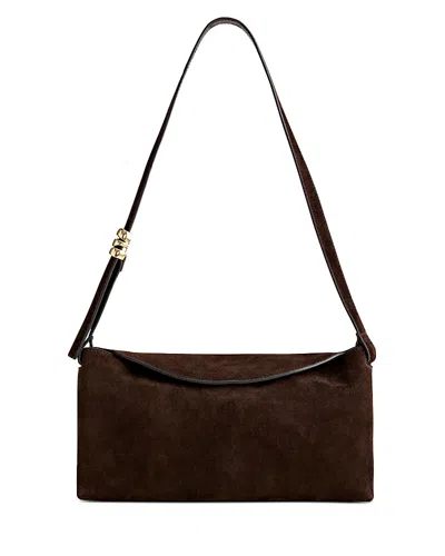 Madewell Date Night Suede Shoulder Bag In Brown