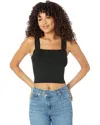 Shop Madewell Dearing Sweater Tank Women's Large Black Ribbed Square Neck Crop Erk779