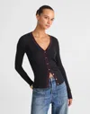 Madewell Deep V-neck Cardigan In Black