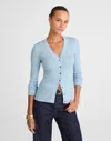 Madewell Deep V-neck Cardigan In Blue