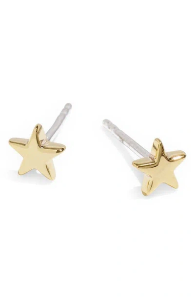 Madewell Delicate Collection Demi Fine Gold Rush Star Stud Earrings In 14k Gold