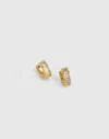 Madewell Demi-fine Baguette Crystal Huggie Hoop Earrings In Transparent