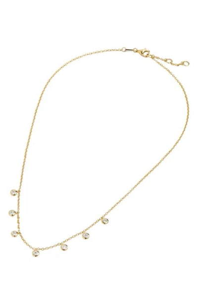 Madewell Demi-fine Bezel Set Station Necklace In Gold