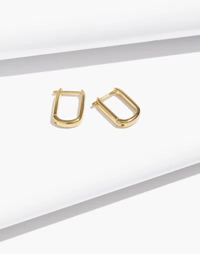 Madewell Delicate Collection Demi-fine Carabiner Hoop Earrings In 14k Gold