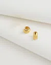 Madewell Demi-fine Chunky Huggie Hoop Earrings In 14k Gold
