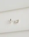 Madewell Demi-fine Chunky Huggie Hoop Earrings In Sterling Silver