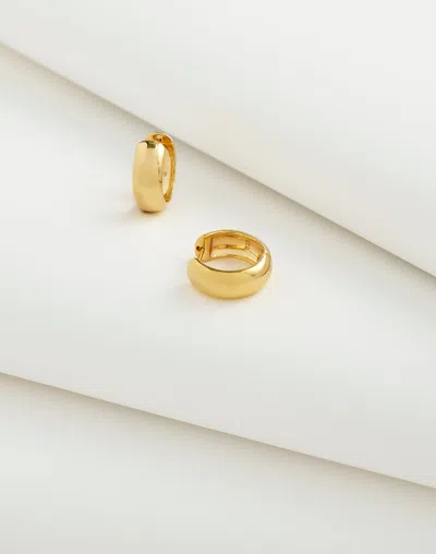 Madewell Demi-fine Chunky Small Hoop Earrings In 14k Gold