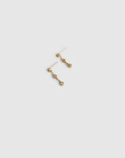 Madewell Demi-fine Crystal Drop Earrings In Transparent