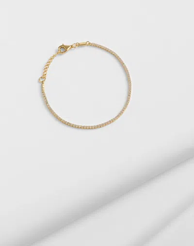 Madewell Demi-fine Crystal Tennis Bracelet In Gold