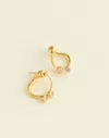Madewell Demi-fine Crystal Twisted Front-back Earrings In Gold
