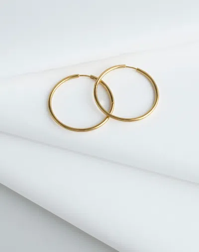 Madewell Demi-fine Extra Large Hoop Earrings In Gold