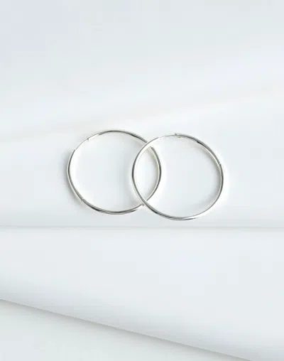 Madewell Demi-fine Extra Large Hoop Earrings In Silver