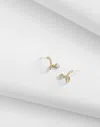 Madewell Demi-fine Floating Crystal Huggie Hoop Earrings In 14k Gold