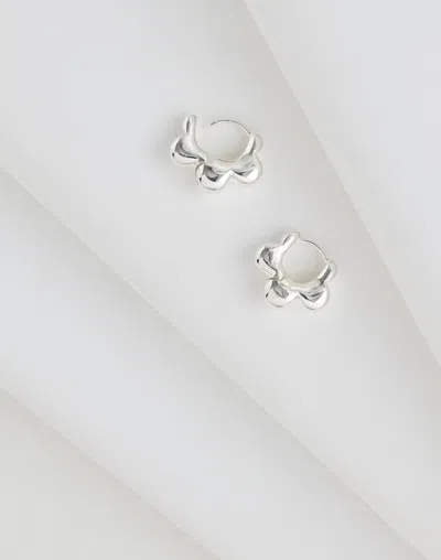 Madewell Demi-fine Floral Huggie Hoop Earrings