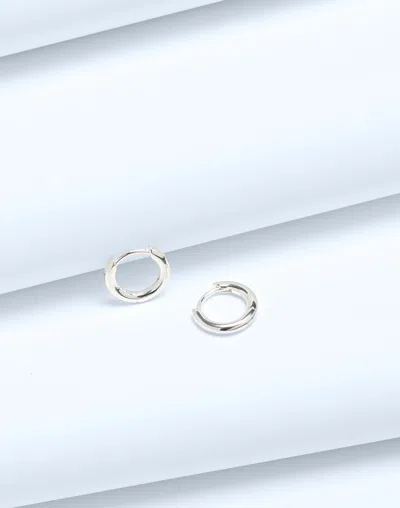 Madewell Demi-fine Huggie Hoop Earrings In Sterling Silver