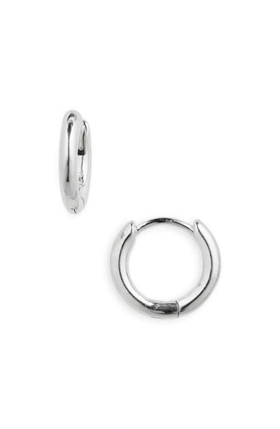Madewell Demi-fine Huggie Hoop Earrings In Sterling Silver