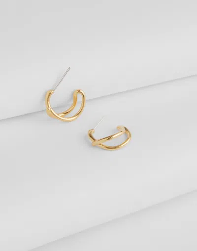 Madewell Demi-fine Knot Hoop Earrings In 14k Gold