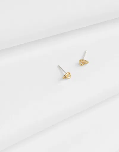 Madewell Demi-fine Knot Stud Earrings In Gold