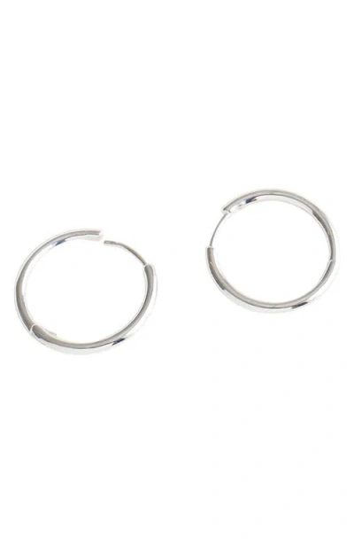 Madewell Demi-fine Medium Hoop Earrings In Silver