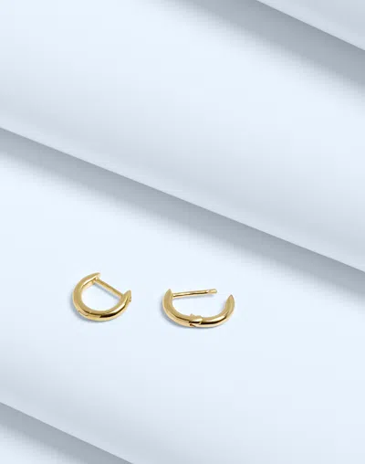 Madewell Demi-fine Mini Huggie Hoop Earrings In 14k Gold