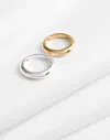 Madewell Demi-fine Mixed-metal Stacking Ring Set In 14k Gold
